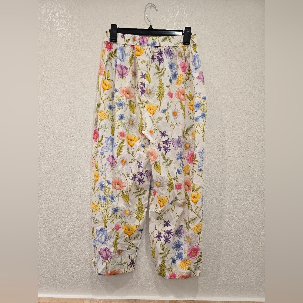 ETHNIC 2 Piece Floral Set Dress Tunic Pants Size M - Picture 5 of 9